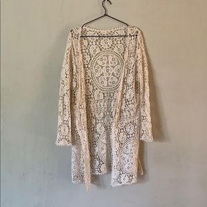 lacey long boho cardigan